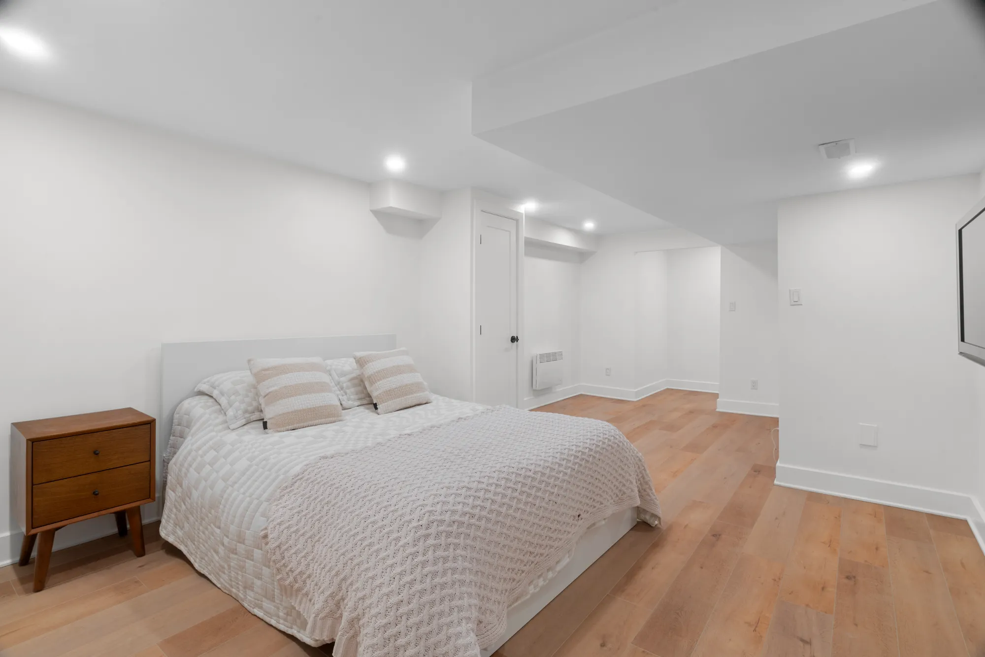 Finished basement bedroom